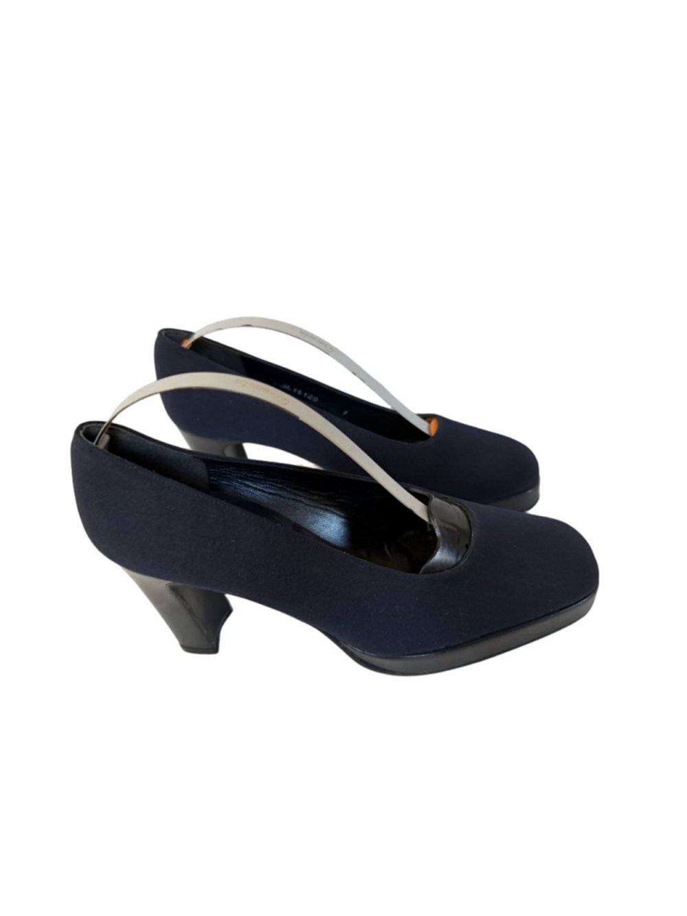Stuart Weitzman Russell & Bromley Navy Slingback Platform Heels Women’s Size 7